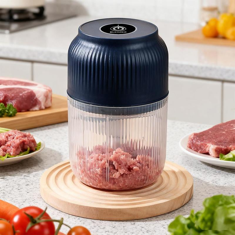 Electric Garlic Chopper, Mini Portable Veggie Chopper, Garlic Grinder Masher Onion Grinder, Blender to Vegetable, Wireless Food Processor for Ginger, Chili, Fruit, Meat, Etc