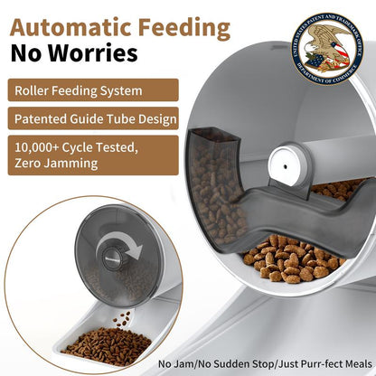 Tiktokshopblackfriday - Geoorood 4L Automatic Cat Feeder Smart Pet Food Dispenser for Cats & Small Pets Indoor Timed Dry Food Feeding 2.4/5G Connectivity ABS Material Sleek Design #Tiktokshopcybermonday