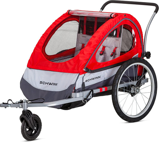 Trailblazer Plus, Trailblazer, Joyrider or Echo Kids Bike Trailer, Single or Double Seat, Universal Coupler, Folding Frame, Quick-Release Wheels, Canopy,  Bike Trailer for Kids
