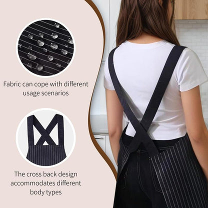 Apron with Pockets for Women and Men Cross Back Design with Towel Machine Washable Kitchen Apron for Cooking Grilling Painting Cleaning Gardening